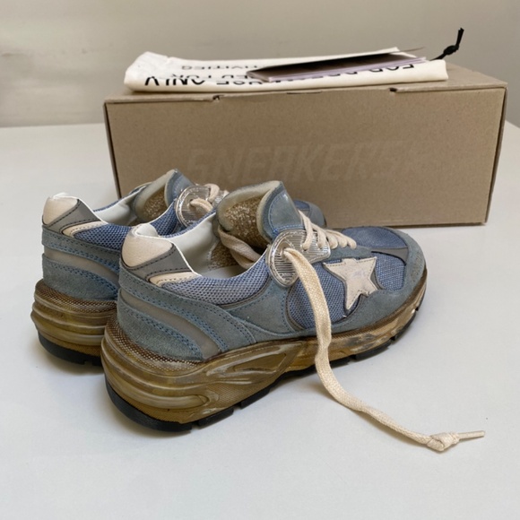 Golden Goose Dad Star Running Sneaker in Blue/Gray/Silver sz 35 New in Box - Picture 10 of 10
